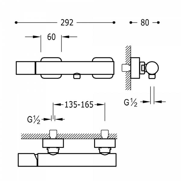 Одноважільний змішувач для душу Loft Colors 20016701OM