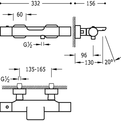 Змішувач для ванни з каскадом Tres Loft Colors 20017409NM