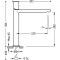 Одноважільний змішувач для раковини 355 мм Tres Loft 20020306