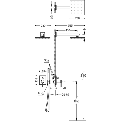 Душова система Tres Mono-Term 20118006