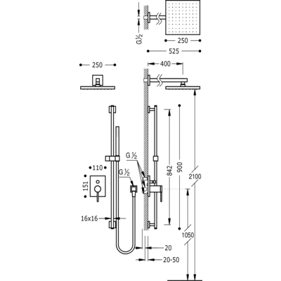 Душова система Tres Mono-Term 20118007