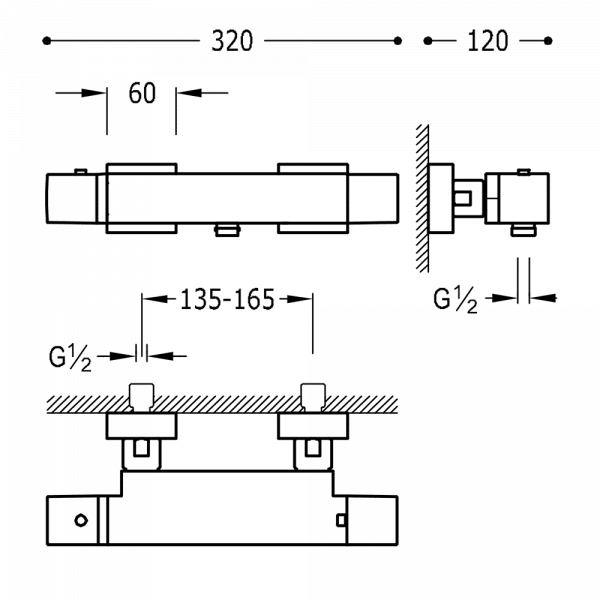 Змішувач з каскадом для ванни Tres Slim Exclusive 20217409OR