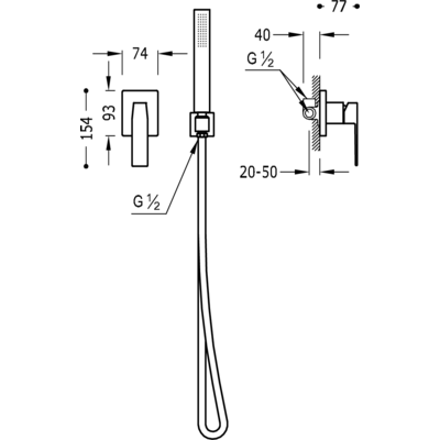 Набір для душу Tres Slim Exclusive 20217703