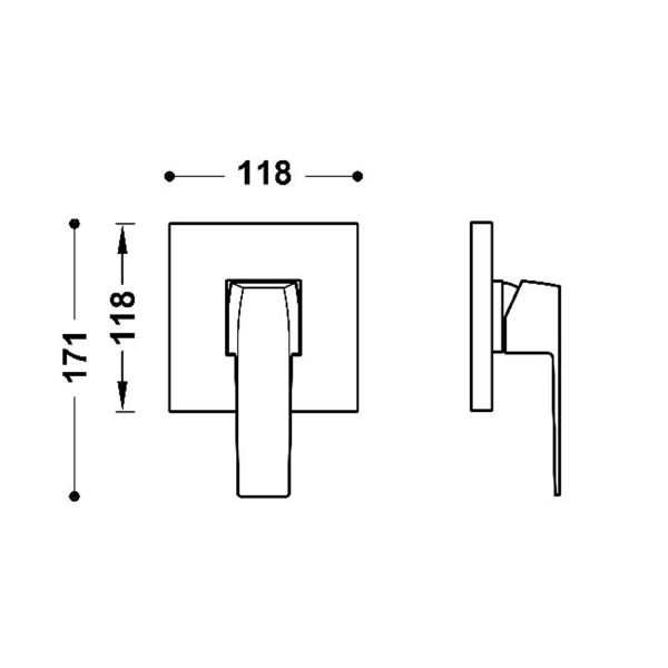 Одноважільний змішувач прихованого монтажу RAPID-BOX 20227810NM