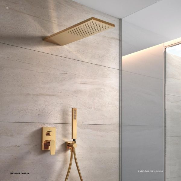 Душова система з одноважільний вбудований змішувач Rapid-Box Slim Exclusive 20228005OR
