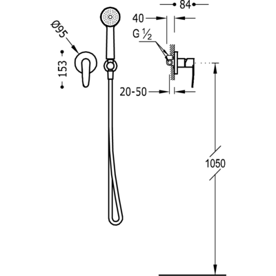 Набір для душу Tres Flat 20417702