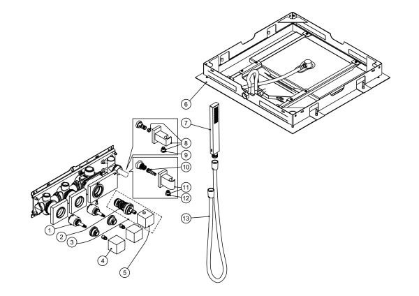 Душова система з термостатом BLOCK SYSTEM 20725303