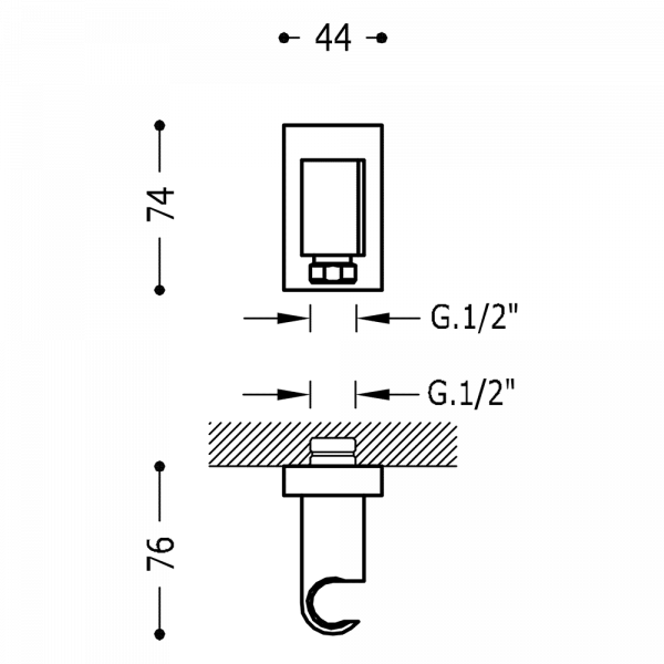 Тримач для душу з виведенням Tres 20718201