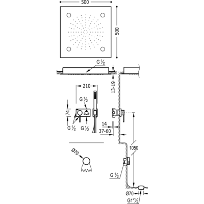 Душова система Tres 3V 21027307