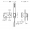Вбудований змішувач з ручним душем Tres 3V вбудований корпус (3 канали) 21027391AC