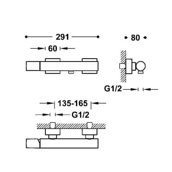 Змішувач для душу Tres Project-tres COLORS, Рожеве золото матовий 21116701OPM