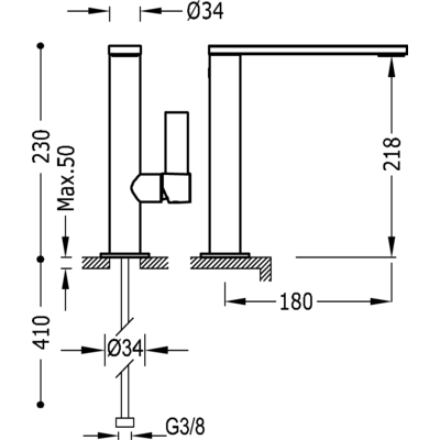 Змішувач для раковини Tres Project 21130501BM