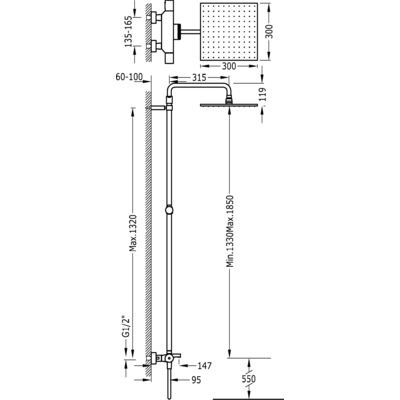 Душова стійка Tres Project 21131201