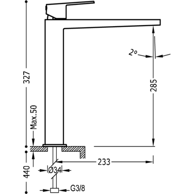 Змішувач для раковини Tres Project 21180301BMD