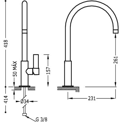 Змішувач для раковини Tres Project 21190601ACD