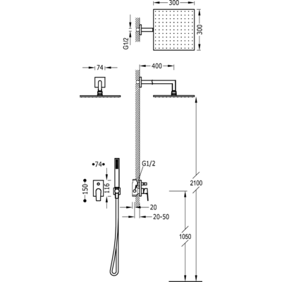 Душова система Tres Project 21198091NM