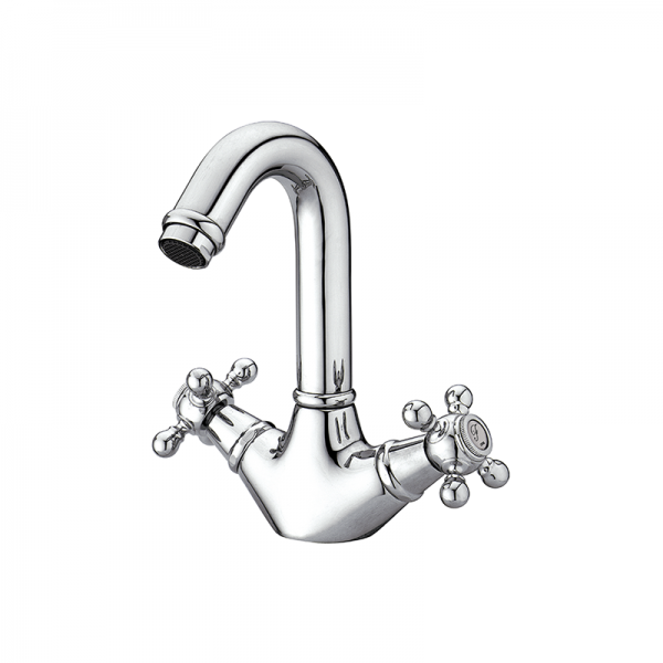 Змішувач для раковини GRB Clasica 1866 двовентильний з донним клапаном хром 212190