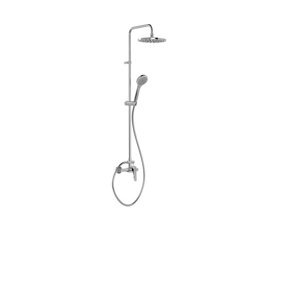 Душова система для душу Tres BASE PLUS 2-ходовий одноважільний настінний 21619110 хром