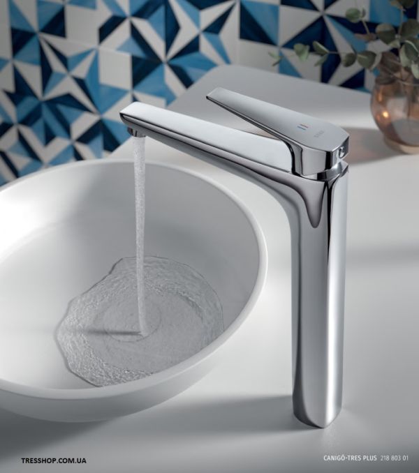 Змішувач для раковини високий Tres Canigo Plus 21880301