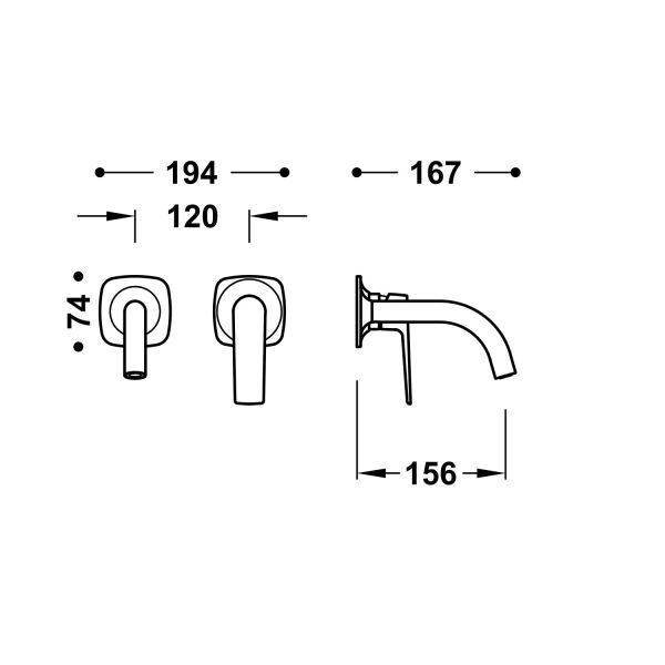Видима частина Tres LOFT для корпусу вбудованої раковини 22230001NM