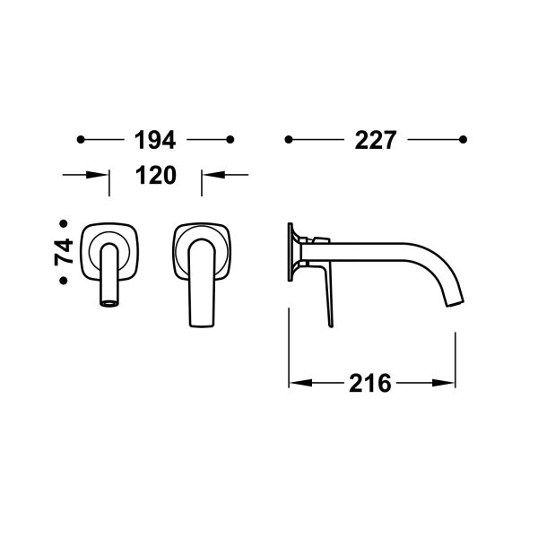 Видима частина Tres LOFT для корпусу вбудованої раковини 22230002NM