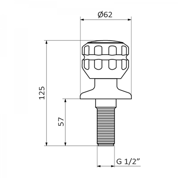 Набір запірних вентилів GRB Cocinas для біде, що вбудовуються хром 2290046000