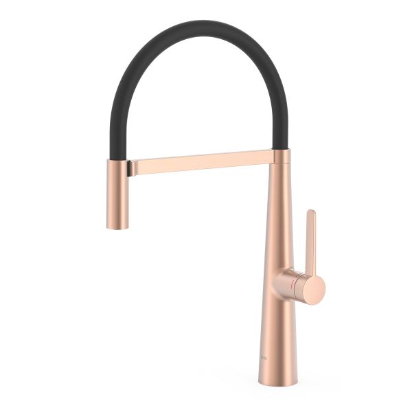 Змішувач для кухні Tres Cocina з гнучким виливом рожеве золото 23048702OPM