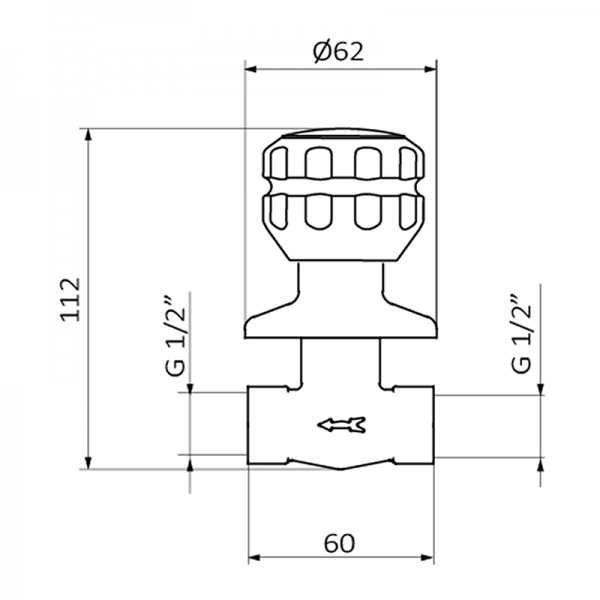 Набір запірних вентилів GRB Cocinas вбудовані хром 2361246000