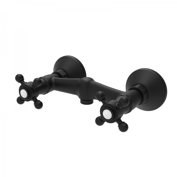 Змішувач для душу GRB Clasica двовентильний з душовою лійкою чорний 241120