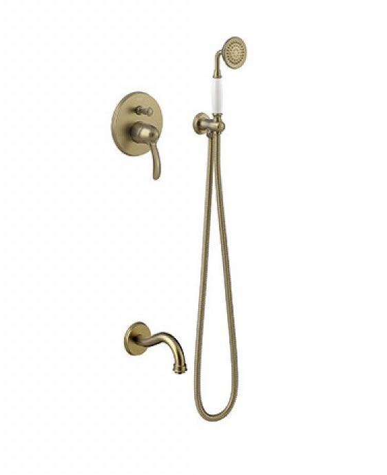 Душова система прихованого монтажу Tres Tres-Сlasic з одноважільний змішувач та виливом для ванни 24218005LV