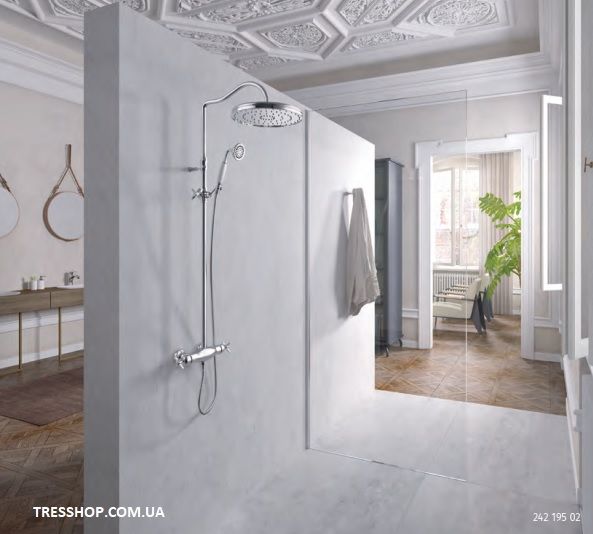 Душова стійка Tres Tres-Сlasic з термостатом верхнім та ручним душем 24219502