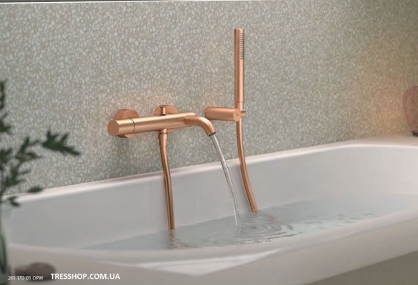 Змішувач для ванни Tres Study Exclusive COLORS, матове рожеве золото 26117001OPM