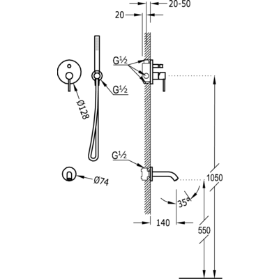 Набір для ванни Tres Study Exclusive 26218003BM