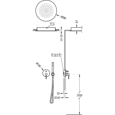Душова система Tres Study Exclusive 26218099BM