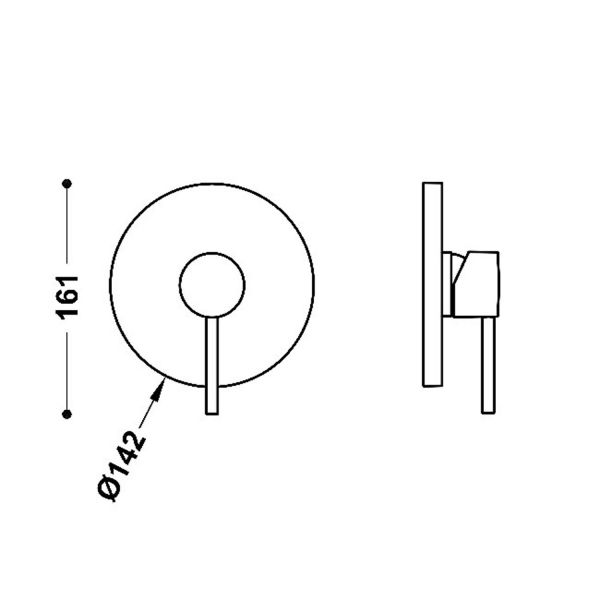Вбудований змішувач для душу STUDY exclusive TRES колір хром 26227810