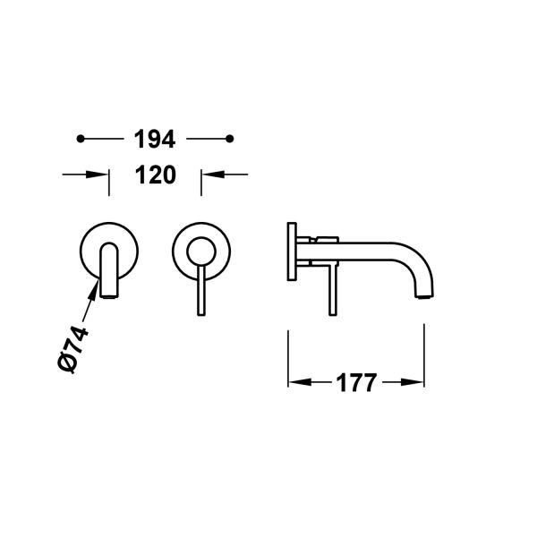 Видима частина для раковини Tres Study Exclusive одноважільний 26230021BM білий матовий