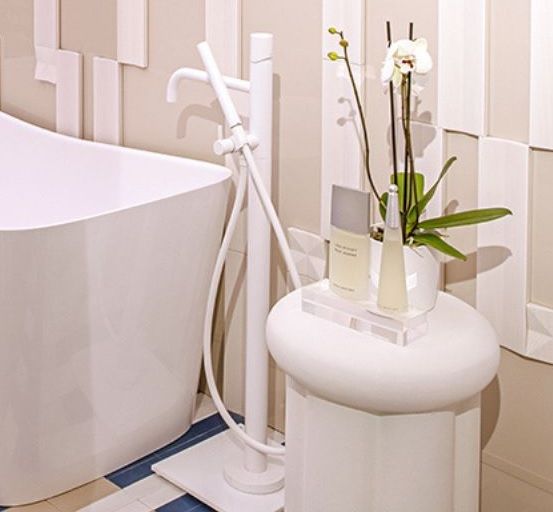 Змішувач для ванни для підлоги Tres Study Exclusive COLORS білий 26247006BM