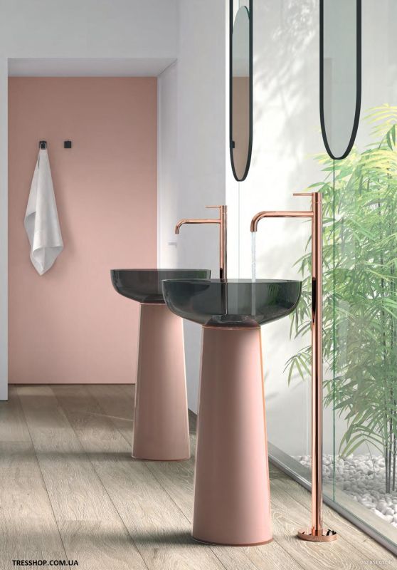 Підлоговий змішувач для раковини TRES STUDY EXCLUSIVE колір рожеве золото 26285306OP