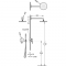 Душова система із вбудованим змішувачем Tres Study Exclusive 26298091TNE