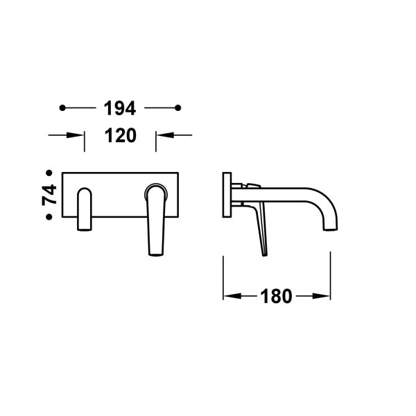 Видима частина для раковиниTres Fuji одноважільний 28130023AC нержавіюча сталь
