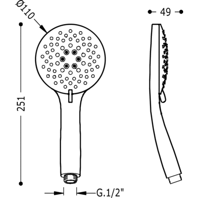 Лійка ручного душу Tres Showers 29974901