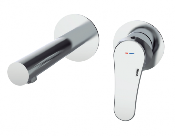 Змішувач для раковини GRB E-Plus прихованого монтажу з донним клапаном одноважільний хром 35537350