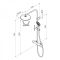Душова стійка GRB Dry з термостатом та ручним душем хром 44435440TL