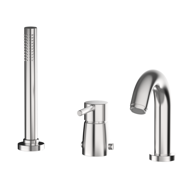 Змішувач для ванни GRB Time Stainless Steel PVD 46232493 з ручним душем