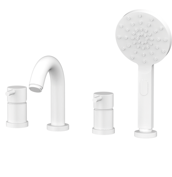 Змішувач для ванни з ручним душем GRB Time White 46233461