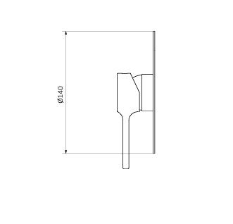 Змішувач для душа GRB Time, золотий матовий 47115488 PVD