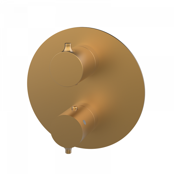 Змішувач для ванни та душу GRB Time прихованого монтажу з термостатом, бронза 47120455 PVD