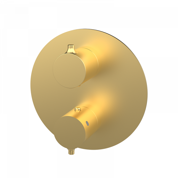 Змішувач для ванни та душу GRB Time прихованого монтажу з термостатом, золото 47120488 PVD