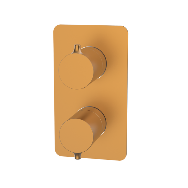 Вбудована термостатична напівквадратна панель GRB Time 2 споживачі EterNice Copper PVD 47123455