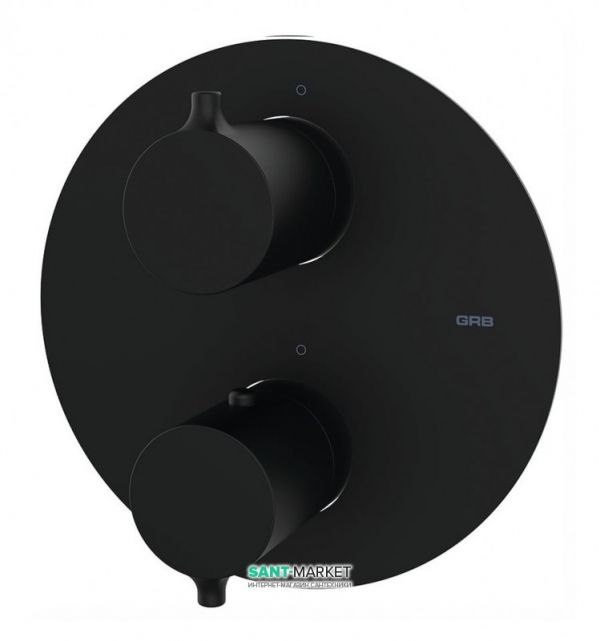 Змішувач для душу GRB Time Black із термостатом 3 споживача чорний матовий 47130472